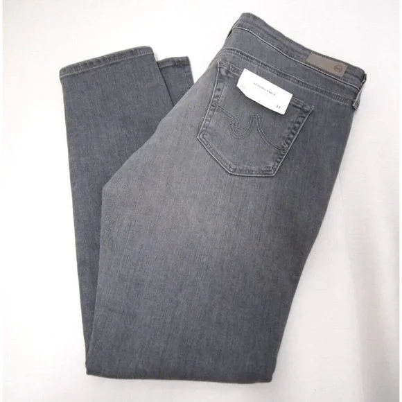 NWT AG Adriano Goldschmied Womens Jeans 31 Legging Ankle Skinny Grey Low Rise - Picture 7 of 7